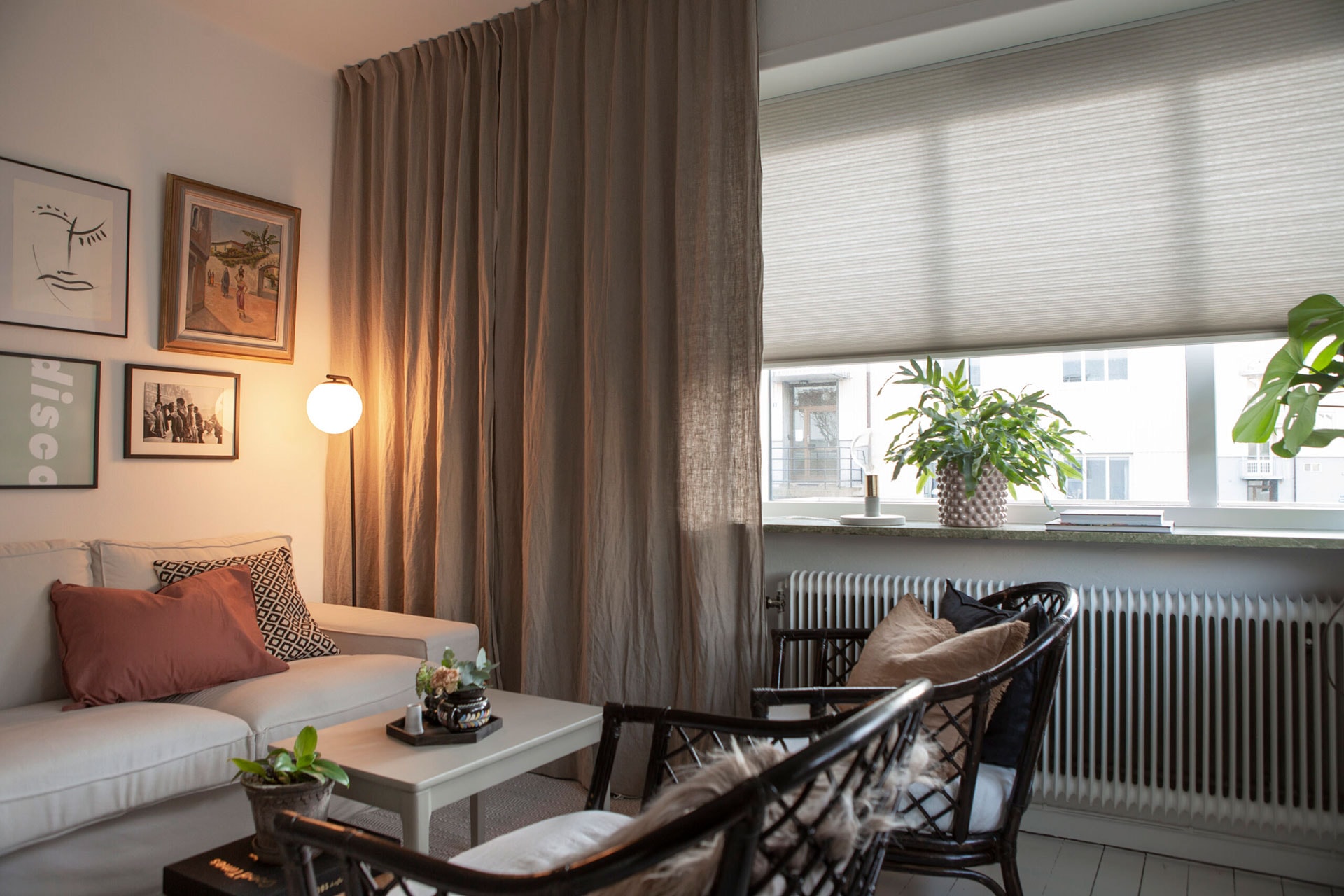 Luxury smart blinds in modern home